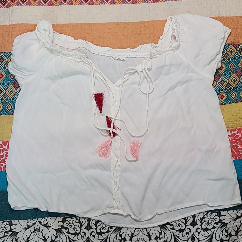 Lush Boho white blouse